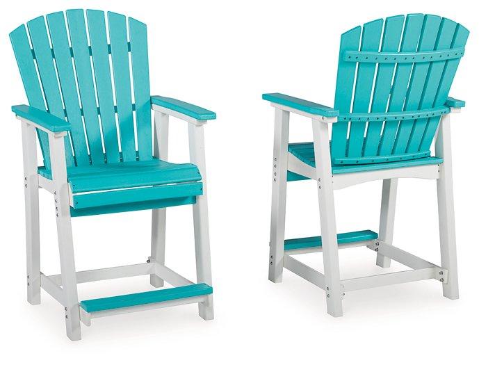 Eisely Outdoor Counter Height Bar Stool (Set of 2)